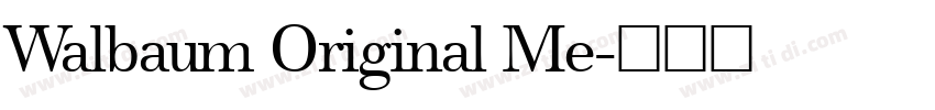 Walbaum Original Me字体转换 Walbaum Original Me字体转换